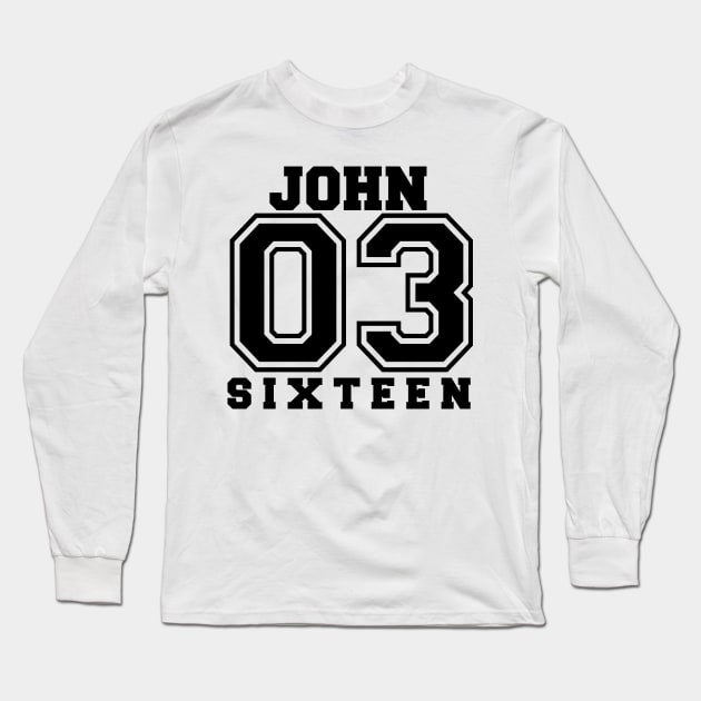 John 3 16 Long Sleeve T-Shirt by Kuys Ed